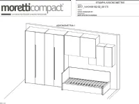 Cameretta Rail Moretti compactcon letto a terra scontata