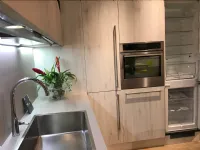 Cucina ad angolo in laminato materico tortora Mood a prezzo scontato