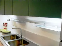 Cucina ad angolo in laminato opaco bianca Copatlife 2.1 anta maniglia board a prezzo ribassato