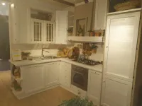 Cucina ad angolo in legno bianca Terre di toscana a prezzo ribassato