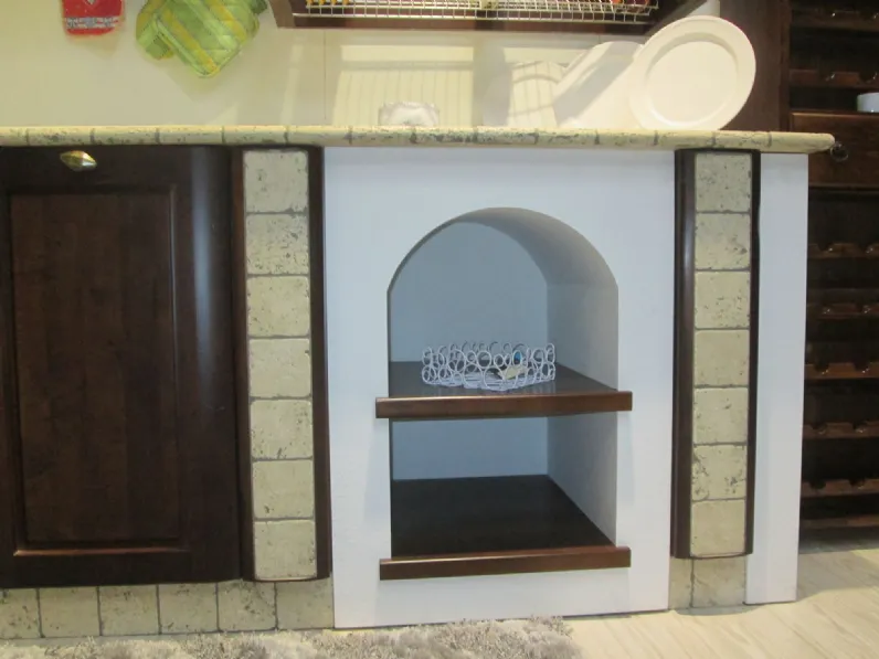 Cucina ad angolo in muratura Arca Artigianale a prezzo ribassato