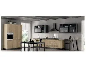 Cucina ad angolo moderna Domino * Arredo design a prezzo ribassato