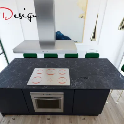 Cucina antracite design ad isola Kali Arredo3 a soli 9500€