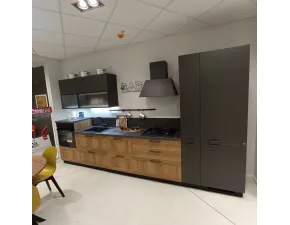 Cucina antracite industriale lineare Sax Scavolini in Offerta Outlet