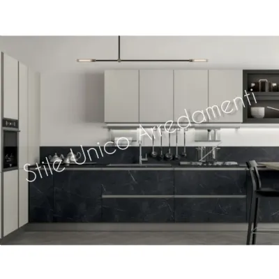 Cucina antracite moderna ad angolo Nathan Febal