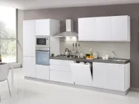 Cucina Ar-tre moderna lineare bianca in laminato materico Flo'