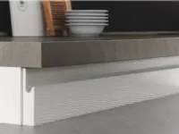Cucina Ar-tre moderna lineare bianca in laminato materico Flo'