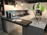 Cucina Aran moderna ad isola bianca in laccato lucido Erika