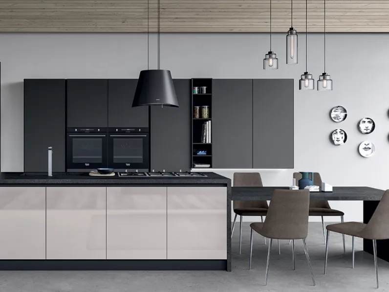 Cucina grigio design ad isola Ar 2 Arredo3 in offerta