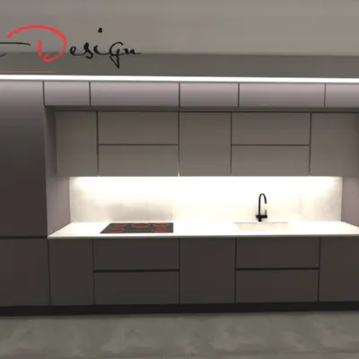 Cucina grigia moderna lineare Arredo 3  Arredo3 in Offerta Outlet