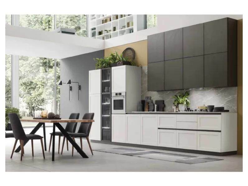 Cucina Arrex moderna lineare altri colori in laminato materico A1 *