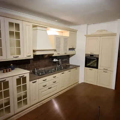 Cucina Arrex classica lineare magnolia in polimerico opaco Lussi