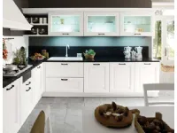 Cucina bianca classica ad angolo Flaminia Aran in Offerta Outlet