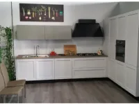 Cucina bianca design ad angolo Frida modern Arredo3 in Offerta Outlet