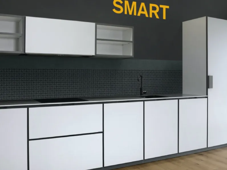 Cucina bianca design lineare Smart Artigianale