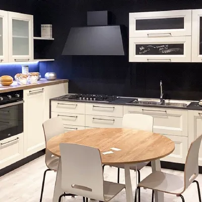 Cucina bianca moderna ad angolo Nina Mobilturi in Offerta Outlet