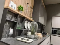 Cucina bianca moderna ad angolo Sa 189 lab profilo Arredo3 scontata