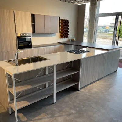 Cucina bianca moderna ad isola Helene Zecchinon a soli 8990€