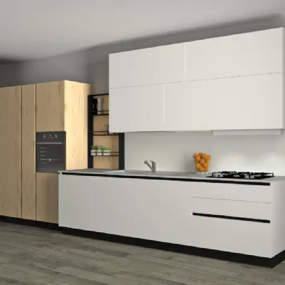 Cucina bianca moderna lineare Infinity Stosa a soli 7670€