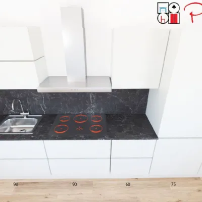 Cucina bianca moderna lineare Line  Astra a soli 5900€