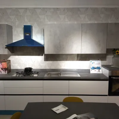 Cucina bianca moderna lineare Lungomare Artec