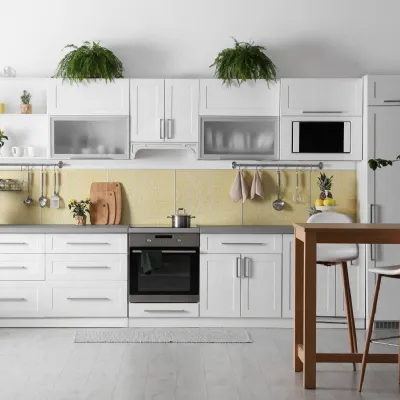 Offerta Outlet: Cucina bianca moderna lineare Mobilike Emy Artigianale!