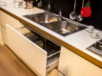 Cucina bianca moderna lineare Oyster veneta cucine  Veneta cucine in Offerta Outlet