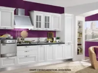 Cucina bianca moderna lineare Promo lux Artigianale in Offerta Outlet