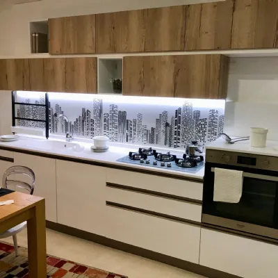 Cucina bianca moderna lineare Tablet head opaca bianca Creo a soli 5400€