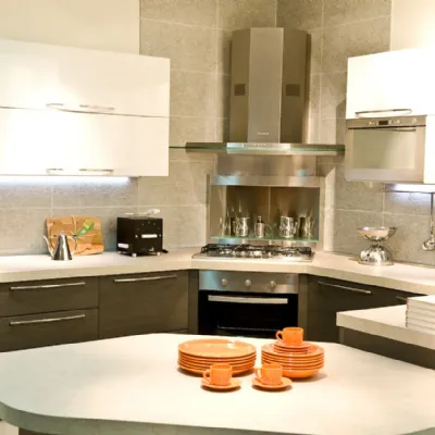 Cucina grigio moderna ad angolo Carrera  Veneta cucine a soli 8800€
