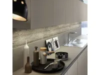 Cucina Antares moderna con penisola magnolia in laminato materico K18