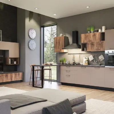 Cucina con penisola Living Collezione esclusiva con un ribasso vantaggioso