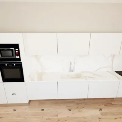 Cucina design bianca Arredo3 lineare Kali in offerta