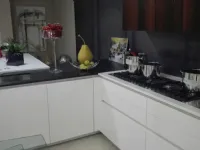 Cucina design bianca Boffi ad angolo Xila in Offerta Outlet