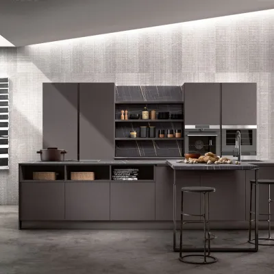 Cucina design grigio Essebi ad isola Nuova stella a soli 16600€