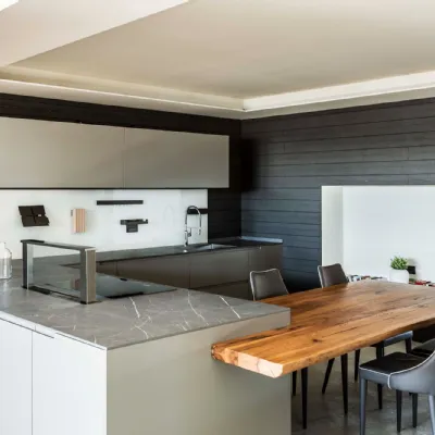 Cucina grigio design ad angolo Ingrosso cucine moderne icm61 Primopiano cucine