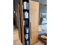 Cucina grigio design con penisola Lab vetro k3 Binova scontata