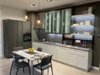 Cucina grigio design lineare Carattere Scavolini in Offerta Outlet