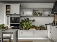 Cucina grigio moderna ad angolo Componibile Arrex in Offerta Outlet