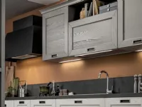 Cucina grigio moderna ad angolo Componibile Arrex in Offerta Outlet