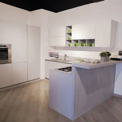 Scopri la cucina moderna grigio Copat 3.1 con penisola a soli 5900€!