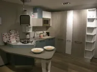 Cucina grigio moderna con penisola Swing Lube cucine in Offerta Outlet