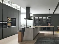 Cucina grigio moderna lineare Aliant Stosa