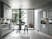 Cucina grigio moderna lineare Aliant Stosa