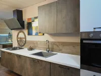 Cucina grigio moderna lineare Cucina industrial sospesa design Nuovi mondi cucine in Offerta Outlet
