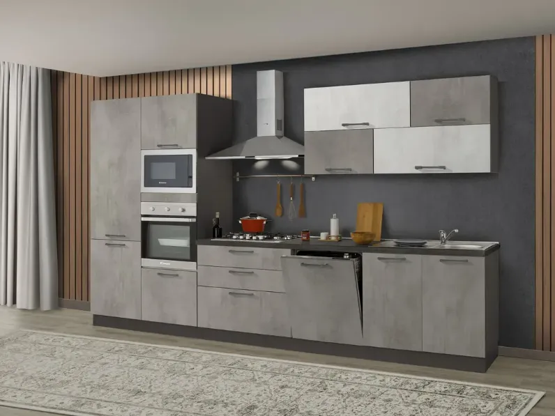 Cucina grigio moderna lineare Cucina mod.filo in ecoresina di ar-tre cucine in promo sconto del 35% Ar-tre a soli 6790