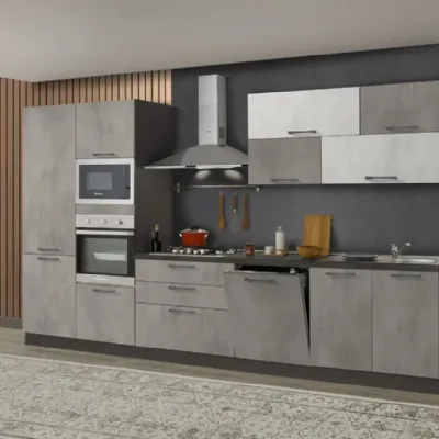 Cucina grigio moderna lineare Cucina mod.filo in ecoresina di ar-tre cucine in promo sconto del 35% Ar-tre a soli 6790€