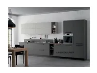 Cucina grigio moderna lineare Pd15 * Artigianale in offerta