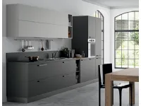 Cucina grigio moderna lineare Pd15 * Artigianale in offerta