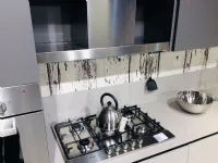 Cucina grigio moderna lineare Plk silicio Artigianale in Offerta Outlet